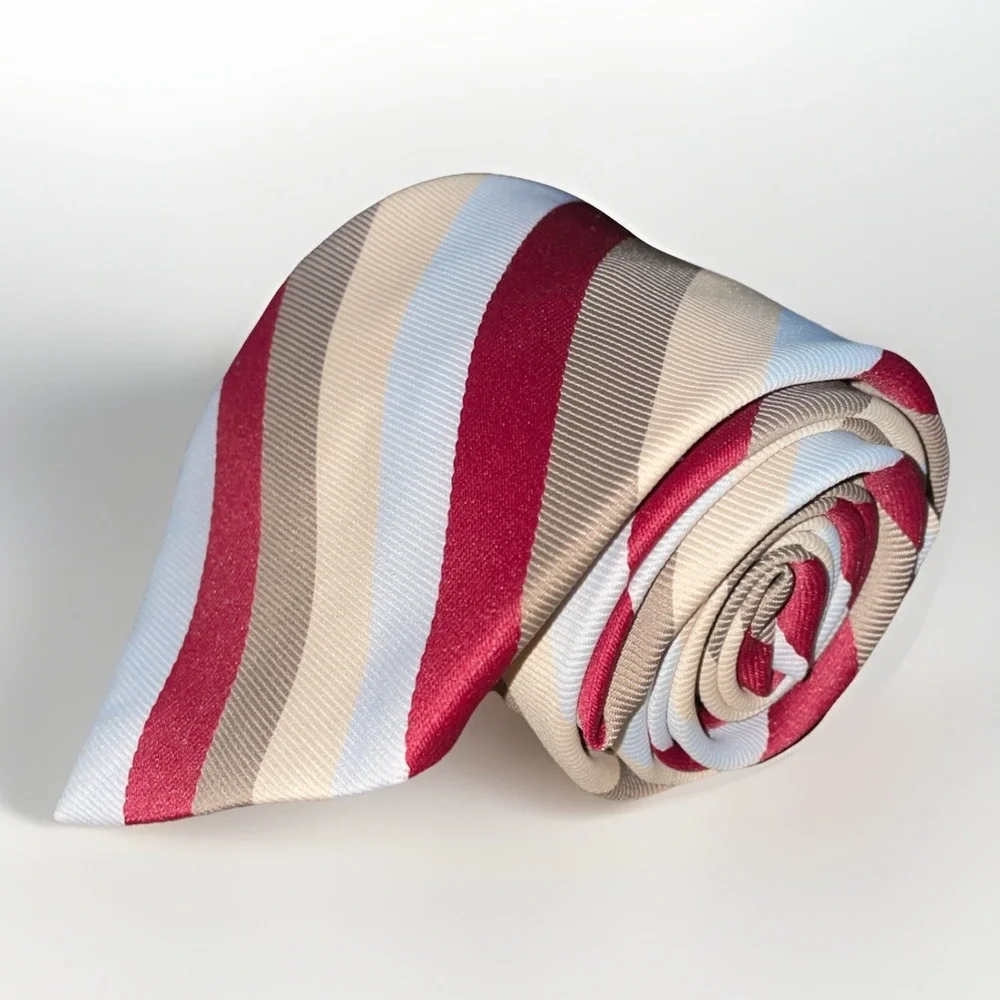 Sears Fashion Collection Men's Neck Tie Vintage Polyester Classic Striped